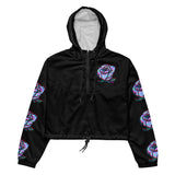 Water Colored Rose Women’s cropped windbreaker