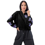 Water Colored Rose Women’s cropped windbreaker