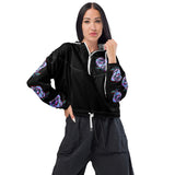 Water Colored Rose Women’s cropped windbreaker