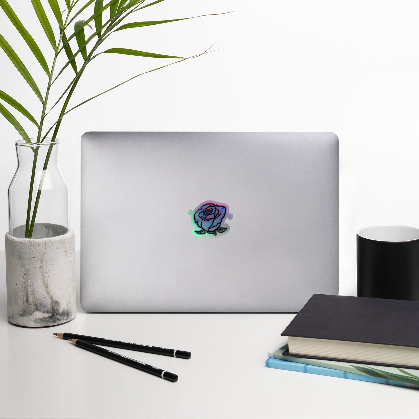 Wtrclr Rose Holographic stickers