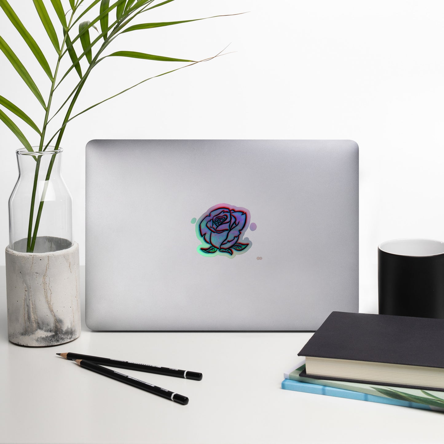 Wtrclr Rose Holographic stickers