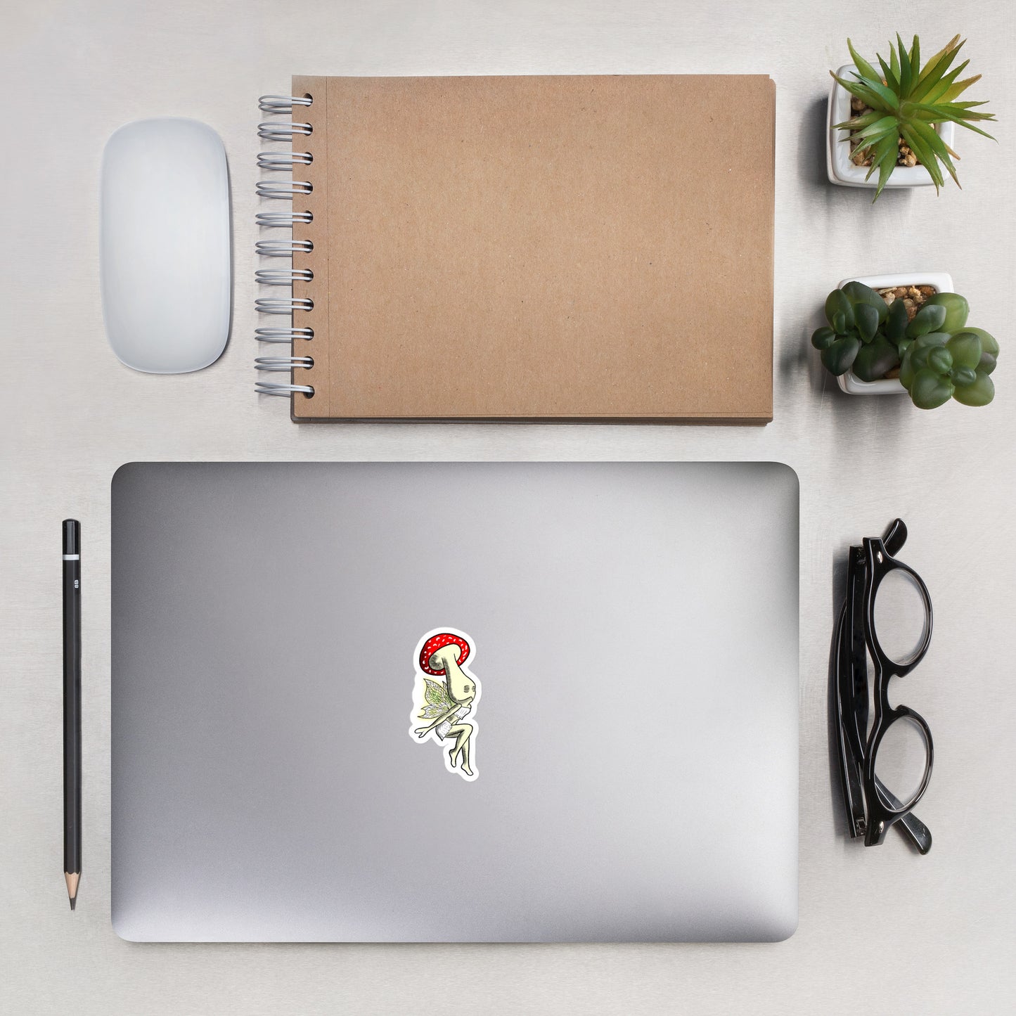 Mushroom Faerie Bubble-free stickers