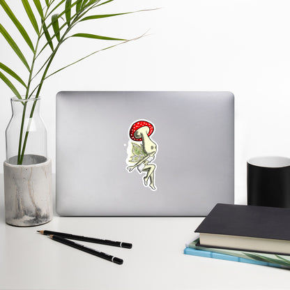 Mushroom Faerie Bubble-free stickers