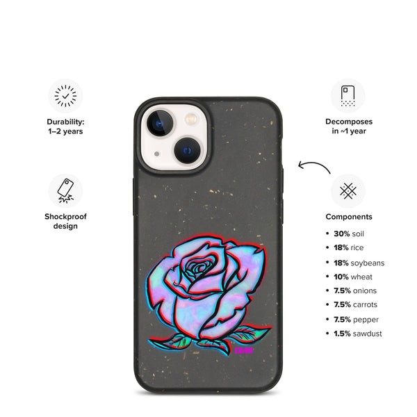 Watercolor Rose Speckled Case for iPhone®